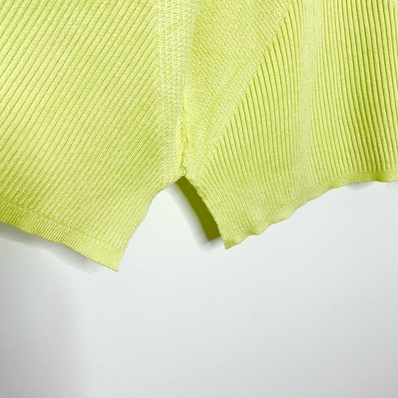 PREMISE like green rubber cardigan sweater S - Picture 4 of 6